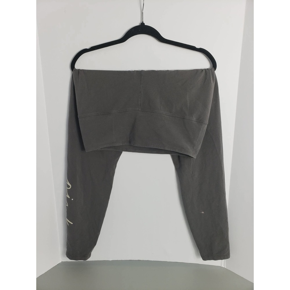 PINK Victoria's Secret Gray Logo Leggings Women's XL Yoga Athleisure